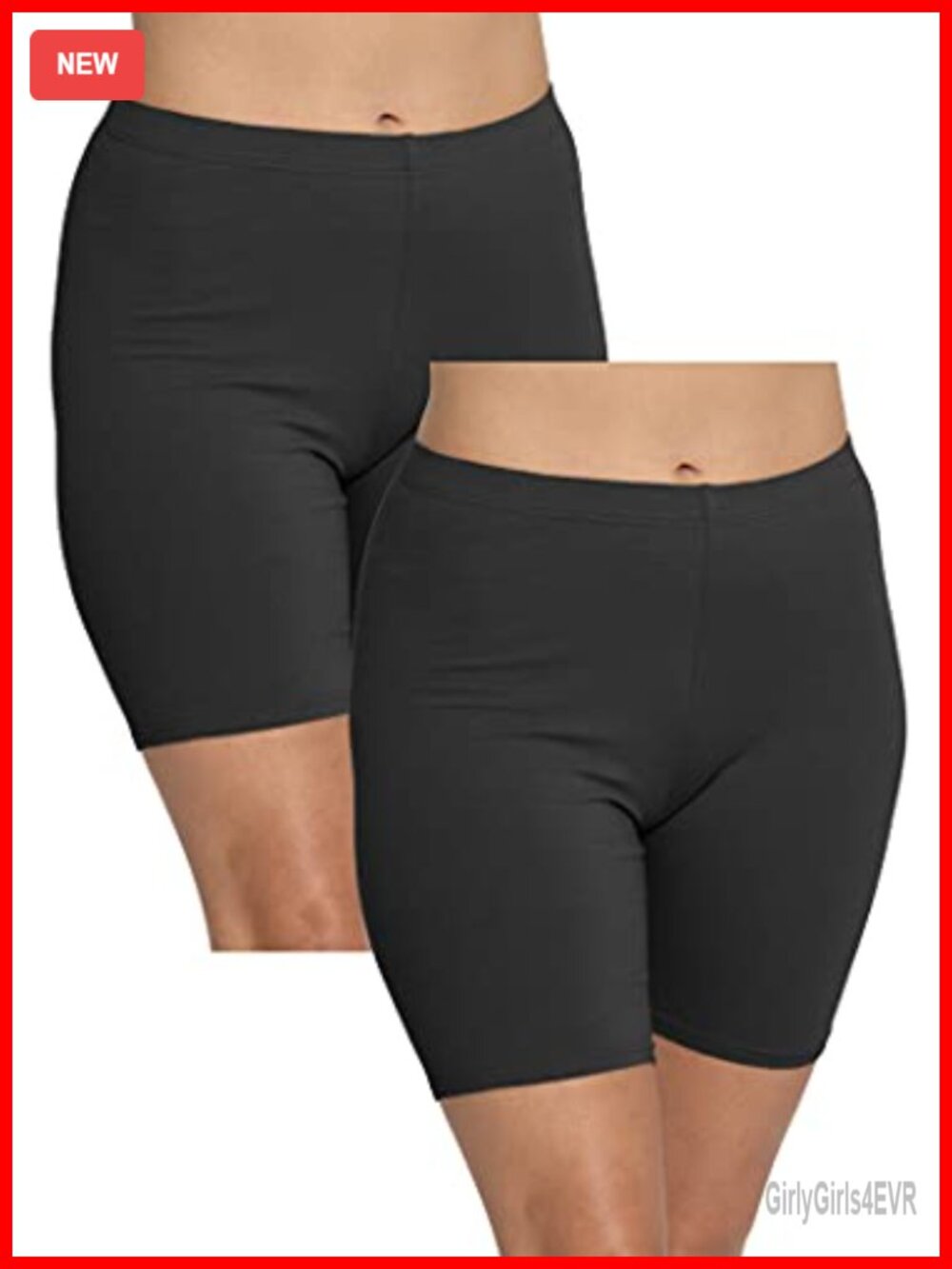 Womens High Waisted Biker Shorts Cotton Spandex Plus Size Gym Yoga